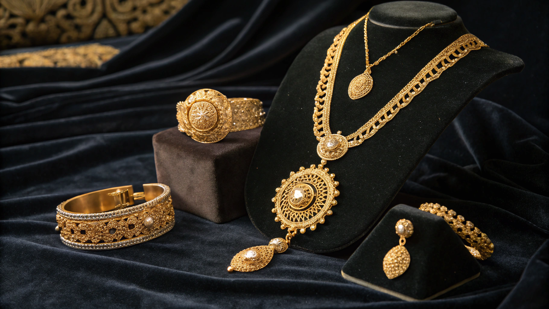 Gujrat Jewellers Handcrafted 22K Royal Bridal Gold Jewellery Collection